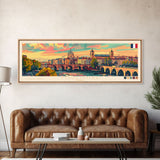 Toulouse France Wall Art, Panoramic Travel Poster, Panoramic Framed Canvas Print, City Wall Art, Wall Hanging Home Decor, Travel Art