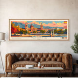 Valencia Spain Travel Art, City Art, Framed Canvas Print or Metal Wall Art, Europe Travel Poster, Panoramic Wall Art, Extra Wide Wall Art