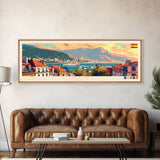 Vigo Spain Wall Art, Panoramic Travel Poster, Panoramic Framed Canvas Print, City Wall Art, Wall Hanging Home Decor, Travel Art