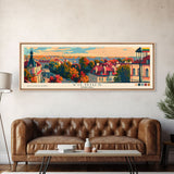 Vilnius Lithuania Wall Art, Panoramic Travel Poster, Panoramic Framed Canvas Print, City Wall Art, Wall Hanging Home Decor, Travel Art