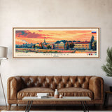 Volzhsky Russia Travel Art, City Art, Framed Canvas Print or Metal Wall Art, Europe Travel Poster, Panoramic Wall Art, Extra Wide Wall Art