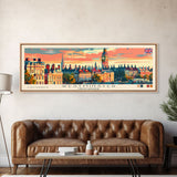 Westminster United Kingdom Wall Art, Panoramic Travel Poster, Panoramic Framed Canvas Print, City Wall Art, Wall Hanging Home Decor, Travel Art