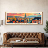 ÚstÍ nad Labem Czech Republic Wall Art, Panoramic Travel Poster, Panoramic Framed Canvas Print, City Wall Art, Wall Hanging Home Decor, Travel Art