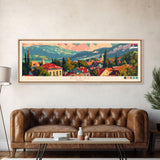 Šabac Serbia Wall Art, Panoramic Travel Poster, Panoramic Framed Canvas Print, City Wall Art, Wall Hanging Home Decor, Travel Art