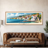 Acharnes Greece Travel Print Wall Art, Panoramic City Art, Travel Art, Wall Decor, Vacation Gift, Framed Canvas Print Or Metal Art