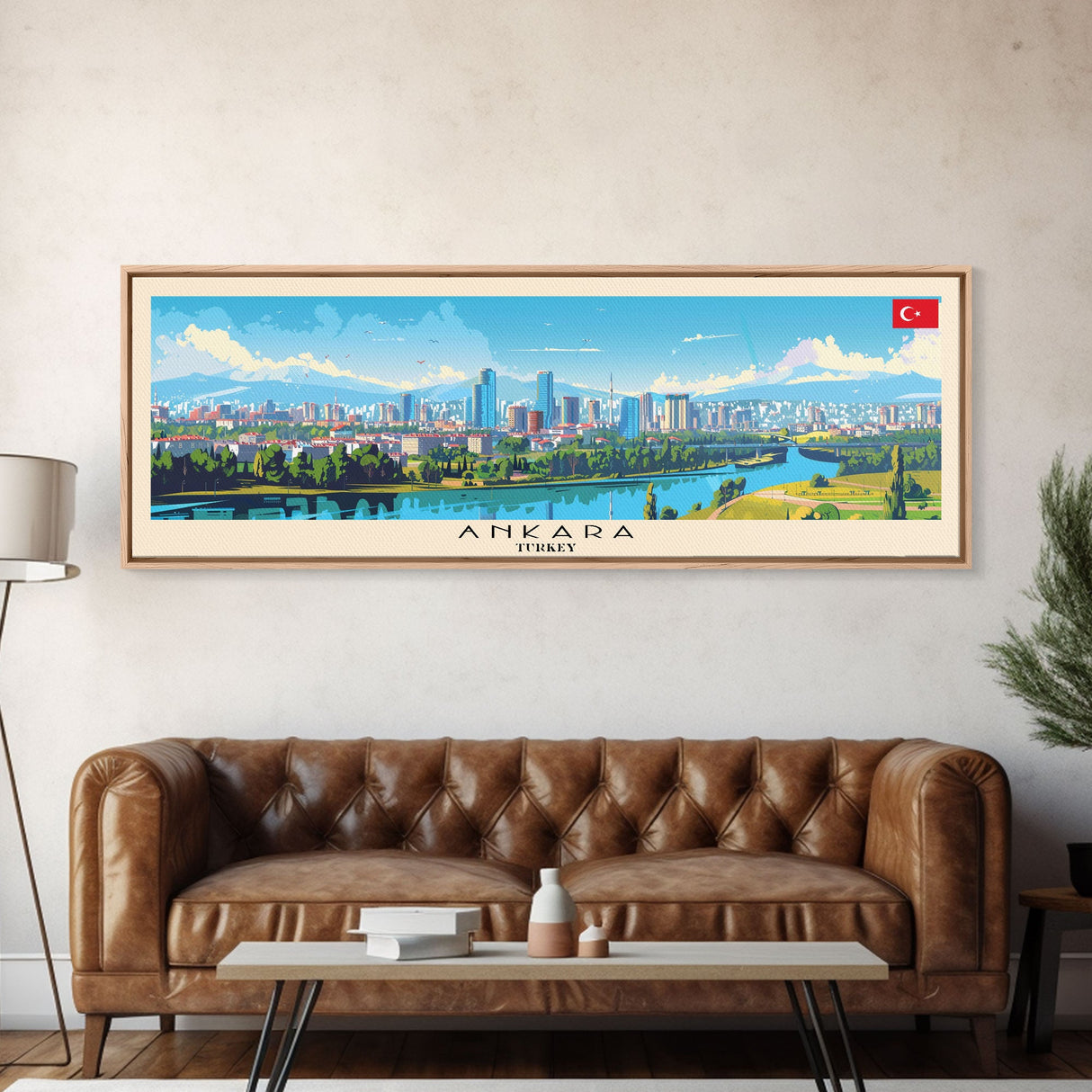 Ankara Turkey Travel Print Wall Art, Panoramic City Art, Travel Art, Wall Decor, Vacation Gift, Framed Canvas Print Or Metal Art