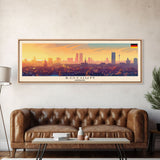 Bochum Germany Panoramic Travel Poster, Framed Canvas Print or Metal Wall Art, Travel Art, Home Decor, Panoramic Painting, Midcentury Art