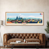 Dijon France Travel Art, City Art, Framed Canvas Print or Metal Wall Art, Europe Travel Poster, Panoramic Wall Art, Extra Wide Wall Art