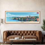 Fredrikstad Norway Travel Art, City Art, Framed Canvas Print or Metal Wall Art, Europe Travel Poster, Panoramic Wall Art, Extra Wide Wall Art