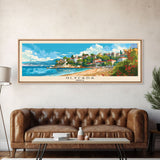 Glyfada Greece Wall Art, Panoramic Travel Poster, Panoramic Framed Canvas Print, City Wall Art, Wall Hanging Home Decor, Travel Art