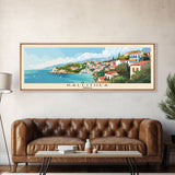 Kallithea Greece Travel Art, City Art, Framed Canvas Print or Metal Wall Art, Europe Travel Poster, Panoramic Wall Art, Extra Wide Wall Art