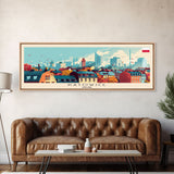 Katowice Poland Wall Art, Panoramic Travel Poster, Panoramic Framed Canvas Print, City Wall Art, Wall Hanging Home Decor, Travel Art