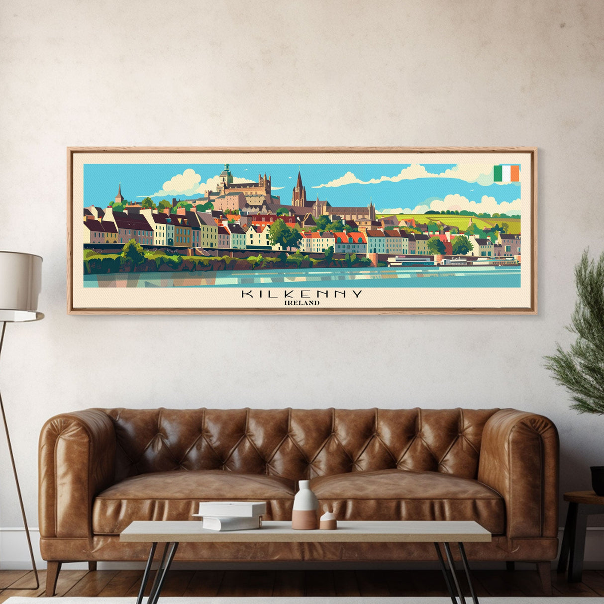 Kilkenny Ireland Travel Print Wall Art, Panoramic City Art, Travel Art, Wall Decor, Vacation Gift, Framed Canvas Print Or Metal Art