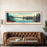 Kuopio Finland Wall Art, Panoramic Travel Poster, Panoramic Framed Canvas Print, City Wall Art, Wall Hanging Home Decor, Travel Art