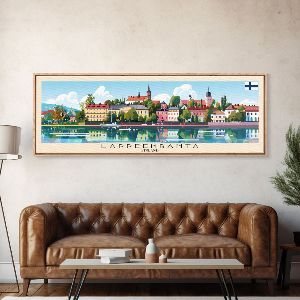 Lappeenranta Finland Wall Art, Panoramic Travel Poster, Panoramic Framed Canvas Print, City Wall Art, Wall Hanging Home Decor, Travel Art