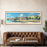 Lipetsk Russia Wall Art, Panoramic Travel Poster, Panoramic Framed Canvas Print, City Wall Art, Wall Hanging Home Decor, Travel Art