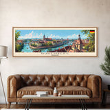 Nuremberg Germany Travel Art, City Art, Framed Canvas Print or Metal Wall Art, Europe Travel Poster, Panoramic Wall Art, Extra Wide Wall Art