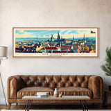 Olomouc Czech Republic Travel Art, City Art, Framed Canvas Print or Metal Wall Art, Europe Travel Poster, Panoramic Wall Art, Extra Wide Wall Art