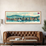 Oslo Norway Travel Art, City Art, Framed Canvas Print or Metal Wall Art, Europe Travel Poster, Panoramic Wall Art, Extra Wide Wall Art