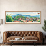 Plovdiv Bulgaria Travel Art, City Art, Framed Canvas Print or Metal Wall Art, Europe Travel Poster, Panoramic Wall Art, Extra Wide Wall Art