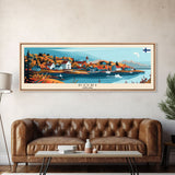 Pori Finland Travel Art, City Art, Framed Canvas Print or Metal Wall Art, Europe Travel Poster, Panoramic Wall Art, Extra Wide Wall Art