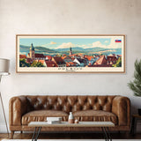 Presov Slovakia Wall Art, Panoramic Travel Poster, Panoramic Framed Canvas Print, City Wall Art, Wall Hanging Home Decor, Travel Art