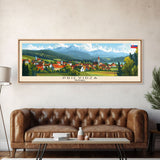 Prievidza Slovakia Travel Print Wall Art, Panoramic City Art, Travel Art, Wall Decor, Vacation Gift, Framed Canvas Print Or Metal Art