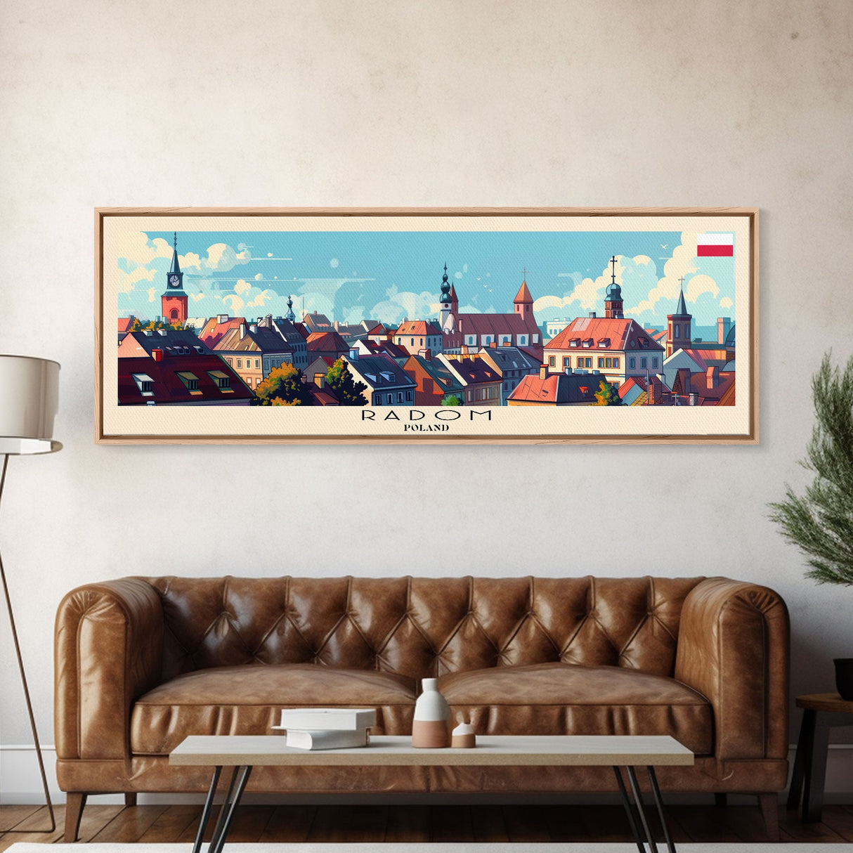 Radom Poland Travel Print Wall Art, Panoramic City Art, Travel Art, Wall Decor, Vacation Gift, Framed Canvas Print Or Metal Art