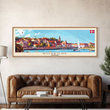 Roskilde Denmark Travel Art, City Art, Framed Canvas Print or Metal Wall Art, Europe Travel Poster, Panoramic Wall Art, Extra Wide Wall Art