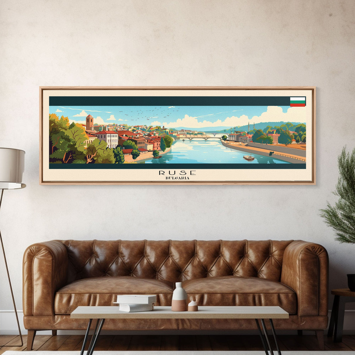 Ruse Bulgaria Travel Print Wall Art, Panoramic City Art, Travel Art, Wall Decor, Vacation Gift, Framed Canvas Print Or Metal Art