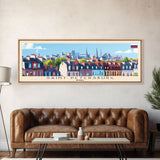 Saint Petersburg Russia Travel Art, City Art, Framed Canvas Print or Metal Wall Art, Europe Travel Poster, Panoramic Wall Art, Extra Wide Wall Art