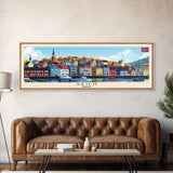 Skien Norway Travel Art, City Art, Framed Canvas Print or Metal Wall Art, Europe Travel Poster, Panoramic Wall Art, Extra Wide Wall Art