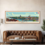 Toulouse Franc Wall Art, Panoramic Travel Poster, Panoramic Framed Canvas Print, City Wall Art, Wall Hanging Home Decor, Travel Art