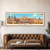 Valladolid Spain Wall Art, Panoramic Travel Poster, Panoramic Framed Canvas Print, City Wall Art, Wall Hanging Home Decor, Travel Art