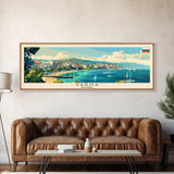 Varna Bulgaria Wall Art, Panoramic Travel Poster, Panoramic Framed Canvas Print, City Wall Art, Wall Hanging Home Decor, Travel Art