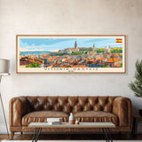 Vitoria Gasteiz Spain Travel Art, City Art, Framed Canvas Print or Metal Wall Art, Europe Travel Poster, Panoramic Wall Art, Extra Wide Wall Art