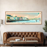 Waterford Ireland Panoramic Travel Poster, Framed Canvas Print or Metal Wall Art, Travel Art, Home Decor, Panoramic Painting, Midcentury Art