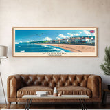 Worthing United Kingdom Wall Art, Panoramic Travel Poster, Panoramic Framed Canvas Print, City Wall Art, Wall Hanging Home Decor, Travel Art