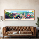 Wuppertal Germany Travel Art, City Art, Framed Canvas Print or Metal Wall Art, Europe Travel Poster, Panoramic Wall Art, Extra Wide Wall Art