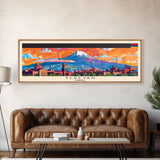 Yerevan Armenia Travel Art, City Art, Framed Canvas Print or Metal Wall Art, Europe Travel Poster, Panoramic Wall Art, Extra Wide Wall Art