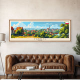 Zabrze Poland Wall Art, Panoramic Travel Poster, Panoramic Framed Canvas Print, City Wall Art, Wall Hanging Home Decor, Travel Art