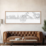 Panoramic Fontana City Map, California Art, Map Print, Minimalist Wall Art, Canvas Art, Housewarming Gift, Street Map Art, Closing Gift