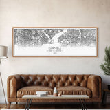 Panoramic Istanbul City Map, Turkey Art, Map Print, Minimalist Wall Art, Canvas Art, Housewarming Gift, Street Map Art, Closing Gift