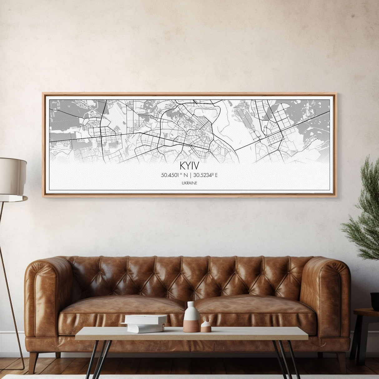 Panoramic Kyiv City Map, Ukraine Art, Map Print, Minimalist Wall Art, Canvas Art, Housewarming Gift, Street Map Art, Closing Gift