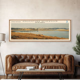 Angostura Reservoir South Dakota Panoramic Framed Canvas Print, Lake House Decor, Minimalist Art, Travel Poster, Scenic Painting