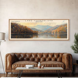 Cumberland Lake Framed Canvas Print, Lake House Art, Panoramic Wall Art, Travel Poster, Modern Lake Painting, Nature Art