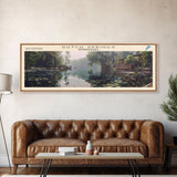 Dutch Springs Pennsylvania Framed Canvas Print, Lake House Art, Panoramic Wall Art, Travel Poster, Rustic Lake Painting, Home Decor