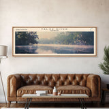 False River Louisiana Framed Canvas Print, Lake House Decor, Panoramic Wall Art, Travel Poster, Rustic Lake Painting, Home Decor