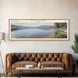 Fish Lake Utah Framed Canvas Print, Panoramic Lake House Decor, Wall Art, Travel Poster, Tranquil Lake Painting, Nature Art