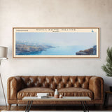 Guillaume Delise Richmond Gulf Framed Canvas Print, Lake House Art, Panoramic Travel Poster, Wall Art, Stunning Lake Painting, Home Decor